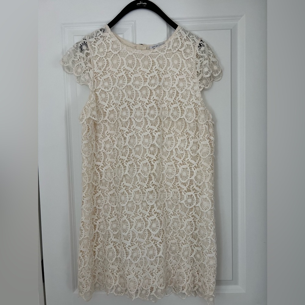 See by Chloe lace shift dress size 12.